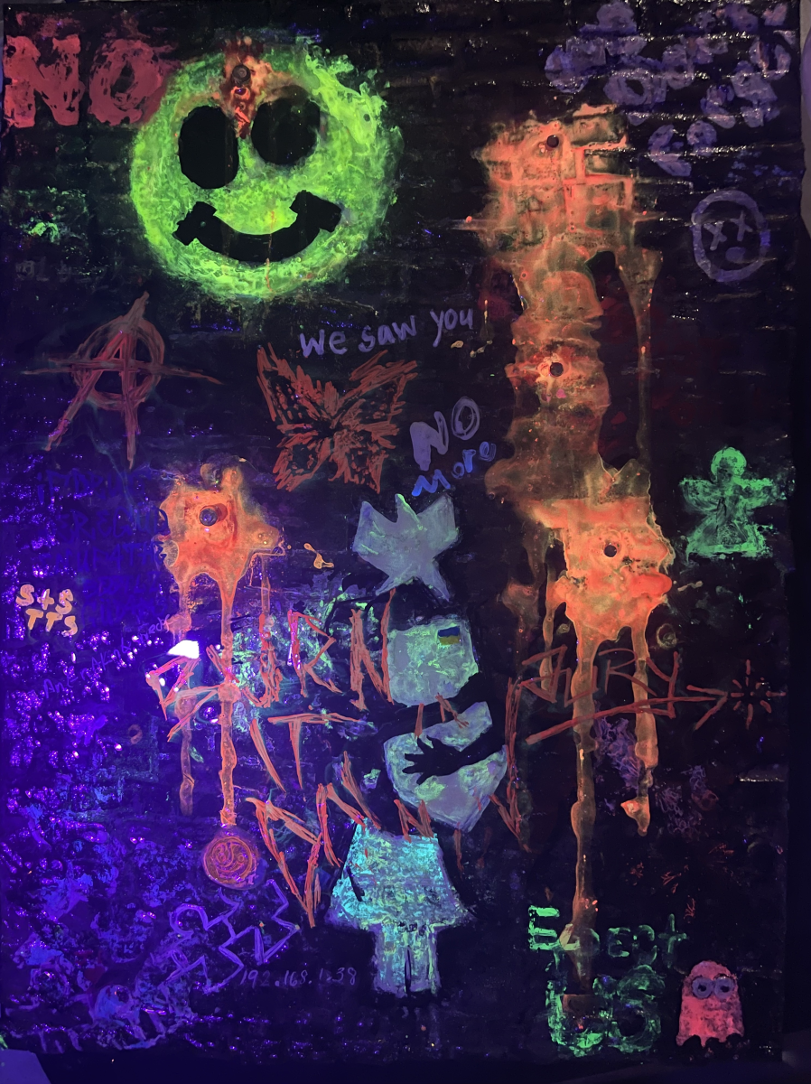 Kyiv Wall Under a Black Light